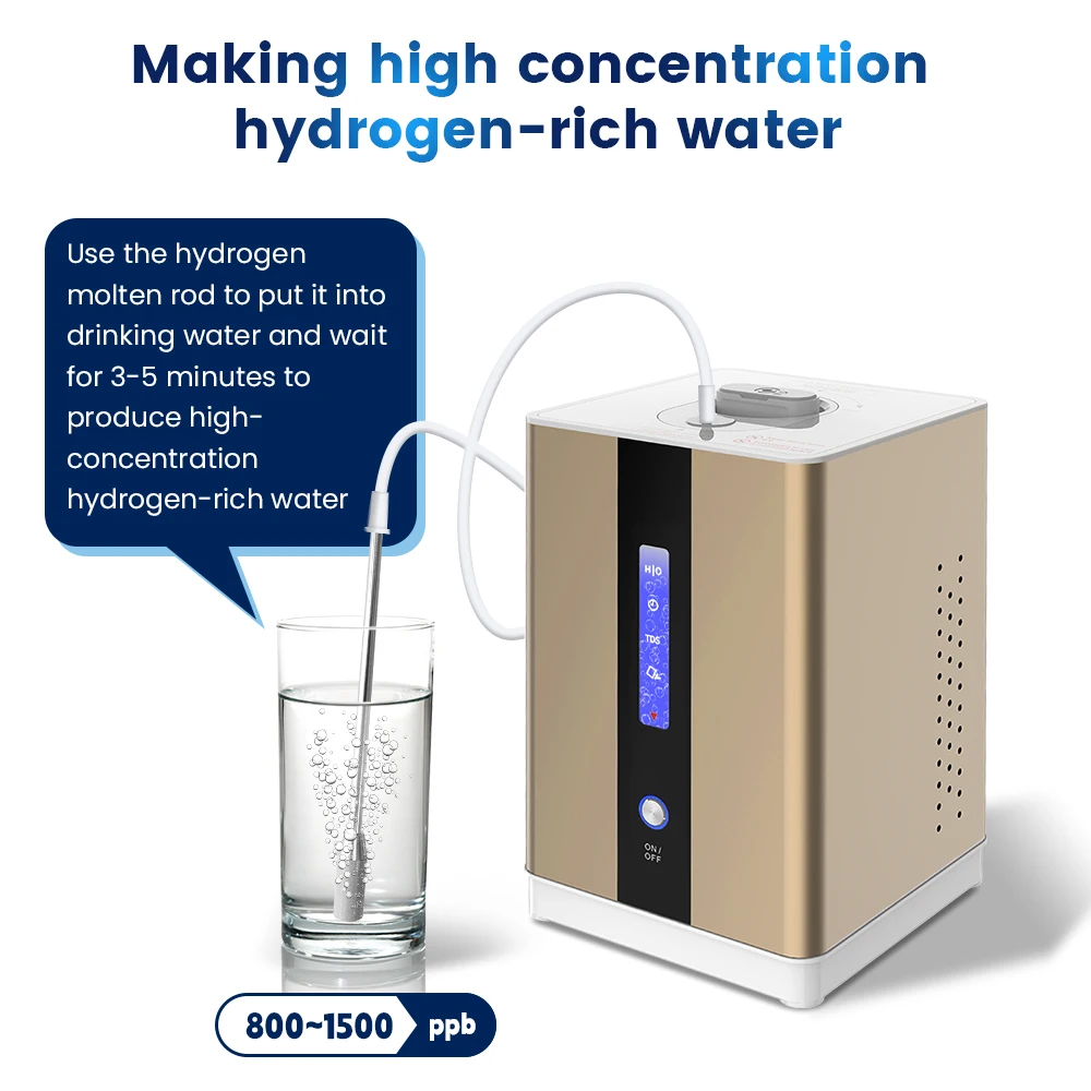 مولد الهيدروجين آلة استنشاق المياه عالية النقاء H2 جهاز استنشاق الهيدروجين المحمولة PEM التكنولوجيا آلة استنشاق الهيدروجين