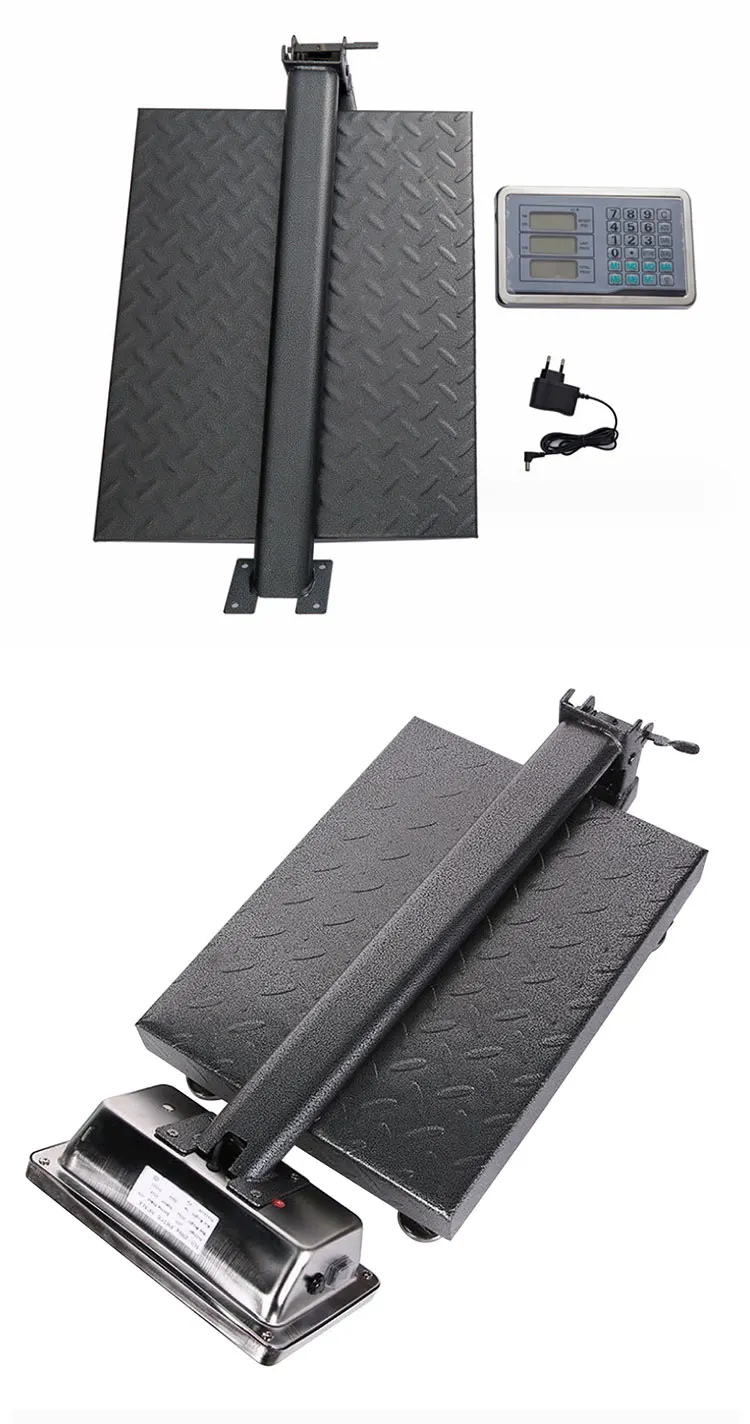 Foldable Stainless Steel Digital Platform Scale 150kg, Rechargeable LED Pricing Industrial Desktop Weighing Scale