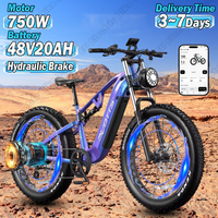 DUOTTS E26 Electric Bicycle 750W Powerful Motor 48V20AH Lithium Battery Electric Bike Mountain 26*4.0-In Fat Tire Aldult E-bike