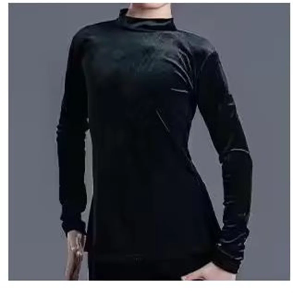 少年プロフェッショナル長袖ラテンダンスシャツ子供ラテンシャツ衣装社交衣装体操練習ダンス衣装