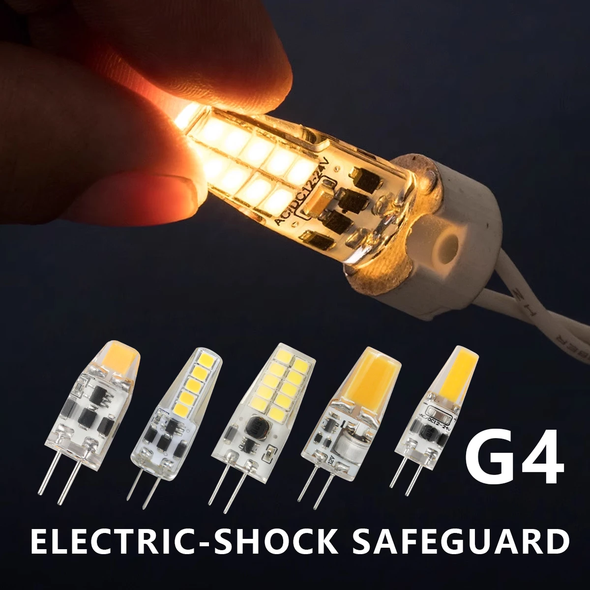

10PCS DC12V G4 COB Lamp LED AC/DC 12V Corn Light 1.2W 2W 2.5W Spotlight Chandelier Bulb Replace Halogen Lamps