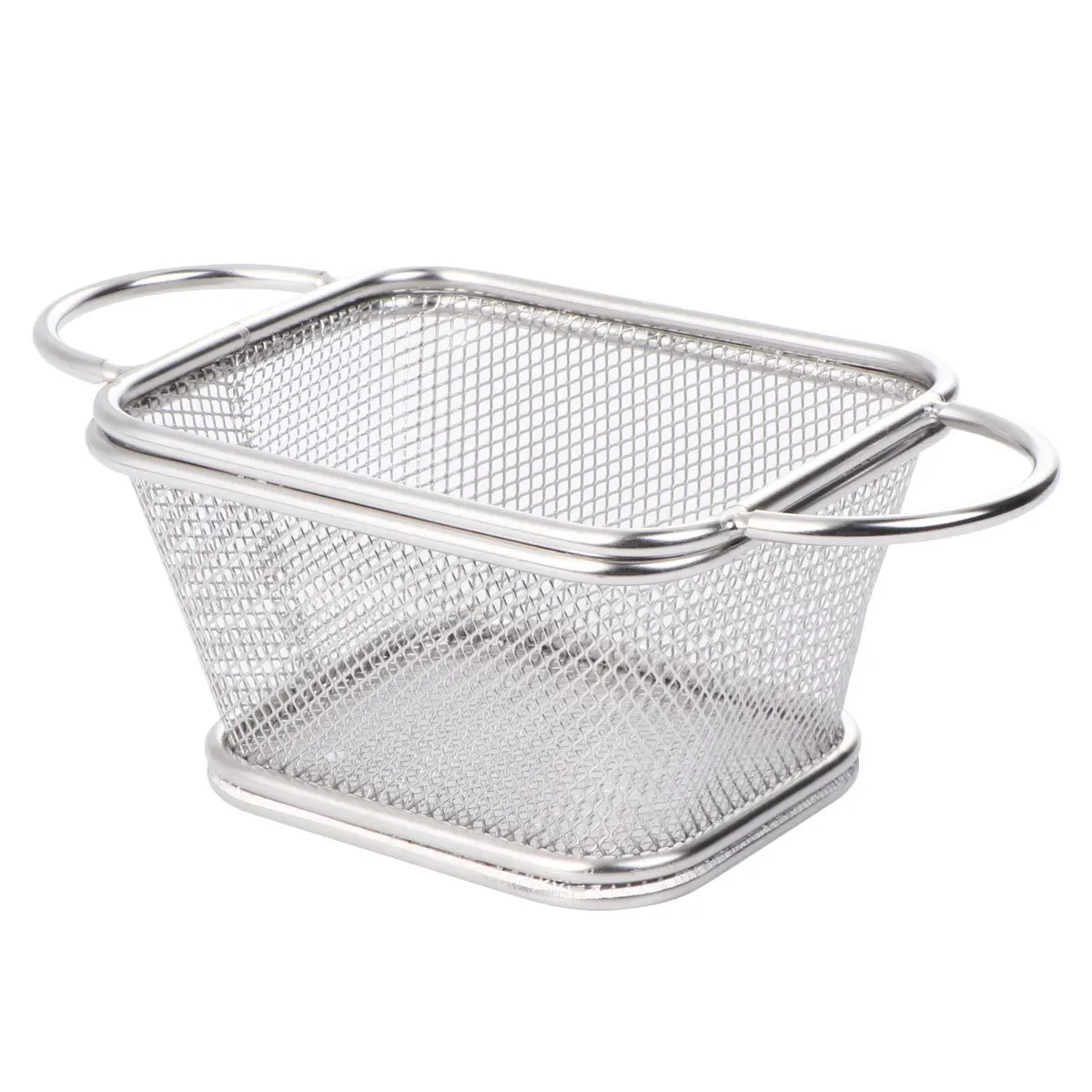 

Stainless Steel Frying Basket With Two Handles Deep Fryer Mesh Filter For French Fries Potatoes Chips Restaurant Use