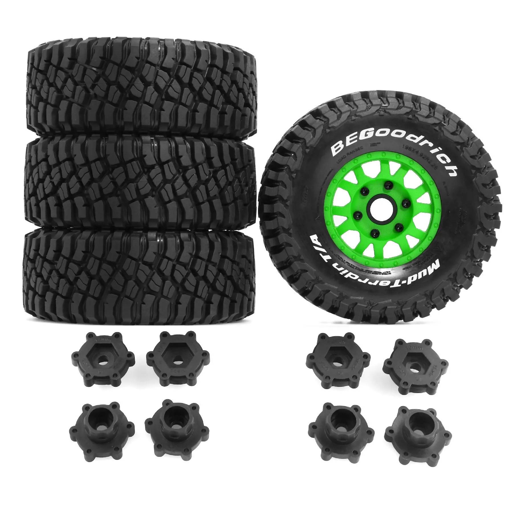 1/7 1/8 Short Course Truck Tires 12 14 17mm Hex for 1:8 1:10 RC Off-road Car KYOSHO HPI LOSI HSP GT2 Axial Traxxas Vkar Hobao
