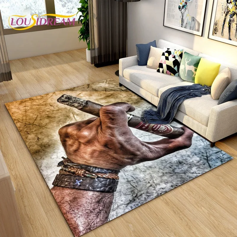Cigarette Large Carpet Cigar Rug for Home Living Room Bedroom Sofa Doormat Decor Kids Play Area Rug Carpet Non-slip Floor Mat