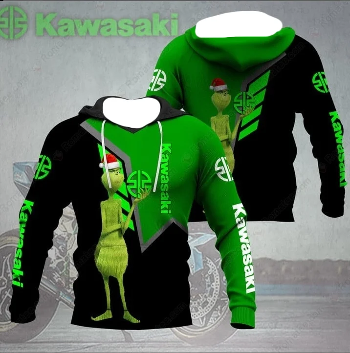 

Men Hoodie Kawasaki Motorcycle Graphic 3D Print Quick Drying Breathable Cool Hoodies Men Autumn Winter Sports Comfort Pullover