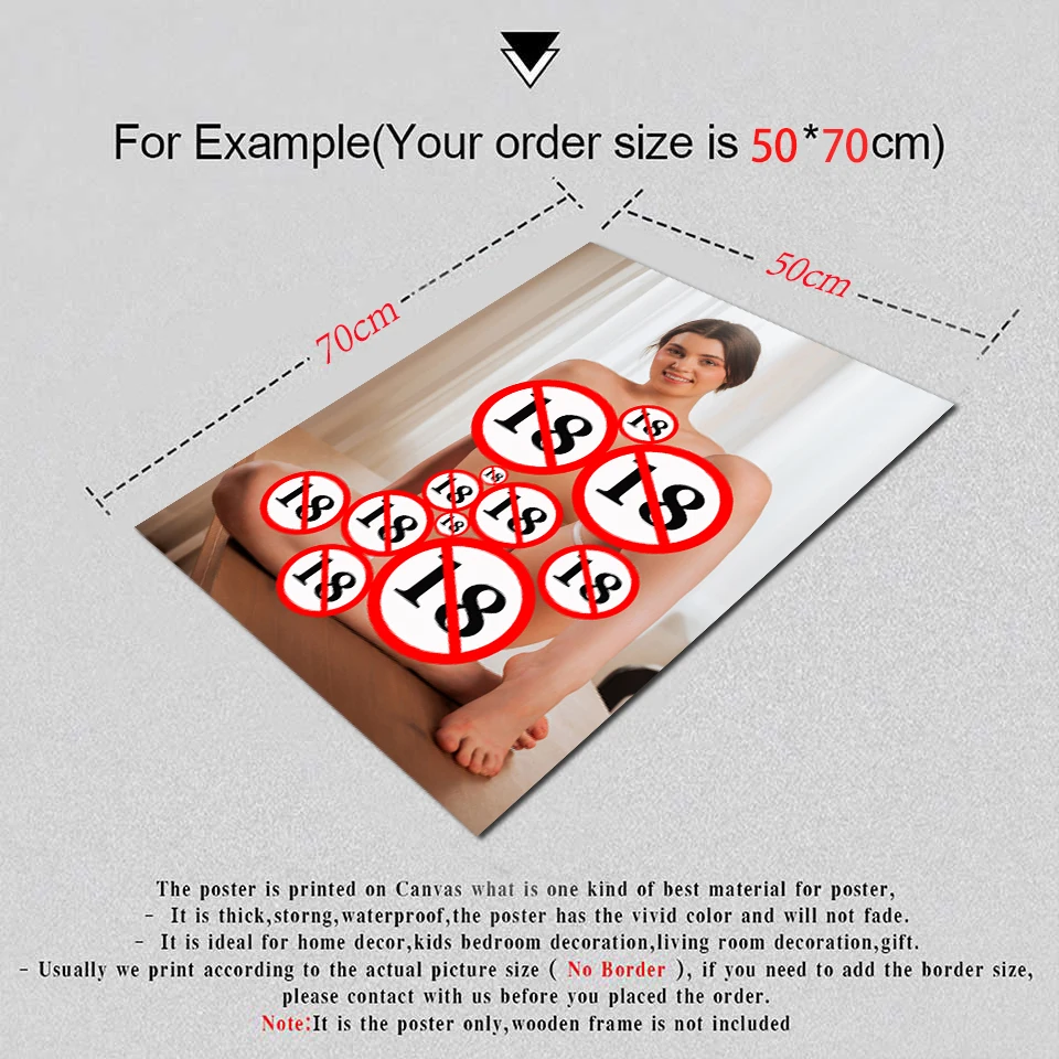 

NO.80 Poster Naked Girl Photos Home Decor Canvas Print