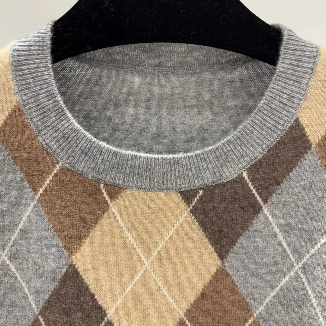 Women's Autumn Winter New Round Neck Wool Knitted Sweater Pullover Sweater