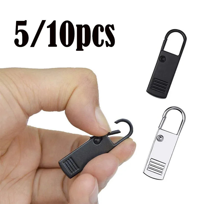5/10 pçs zíper slider extrator kit de reparo instantâneo zíper substituição fivela quebrada saco viagem mala cabeça diy costura artesanato
