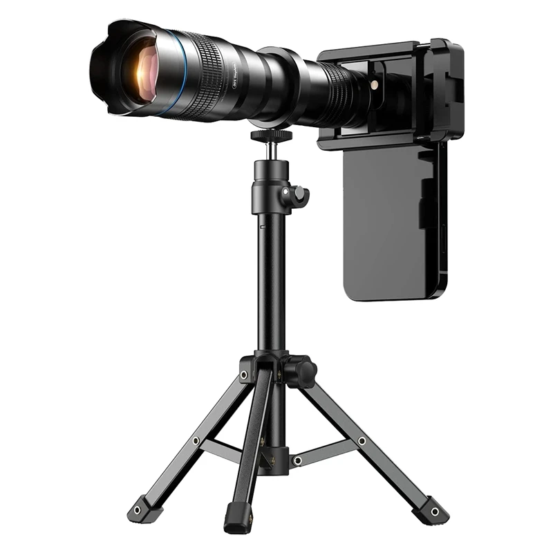 

External Telephoto Phone Camera Lens Telephoto Lens 36X Optical Magnification With Tripod And Phone Clip