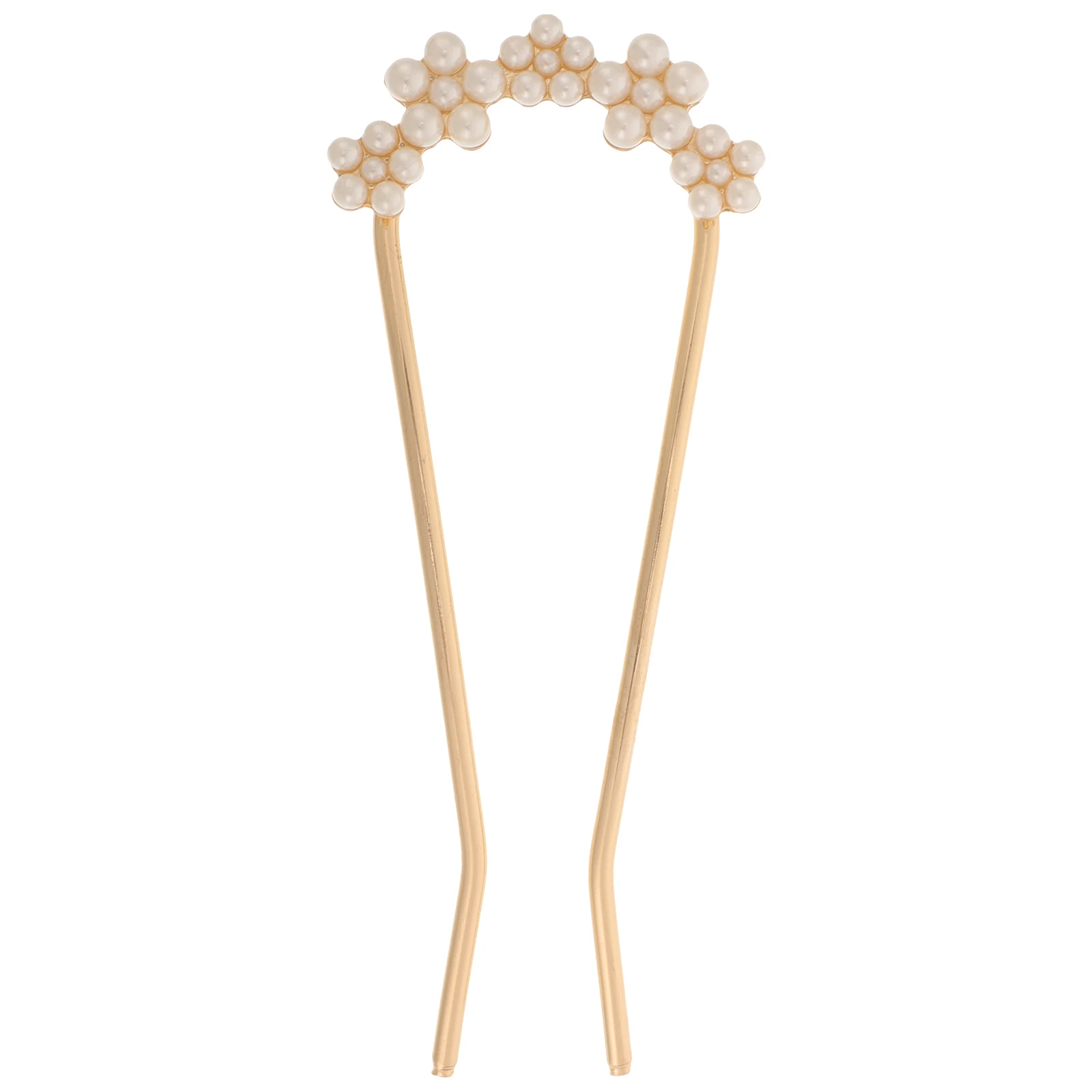 

Pearl Hairpin U Shaped Forks Rhinestones French Pins Zinc Alloy Girls Accessories