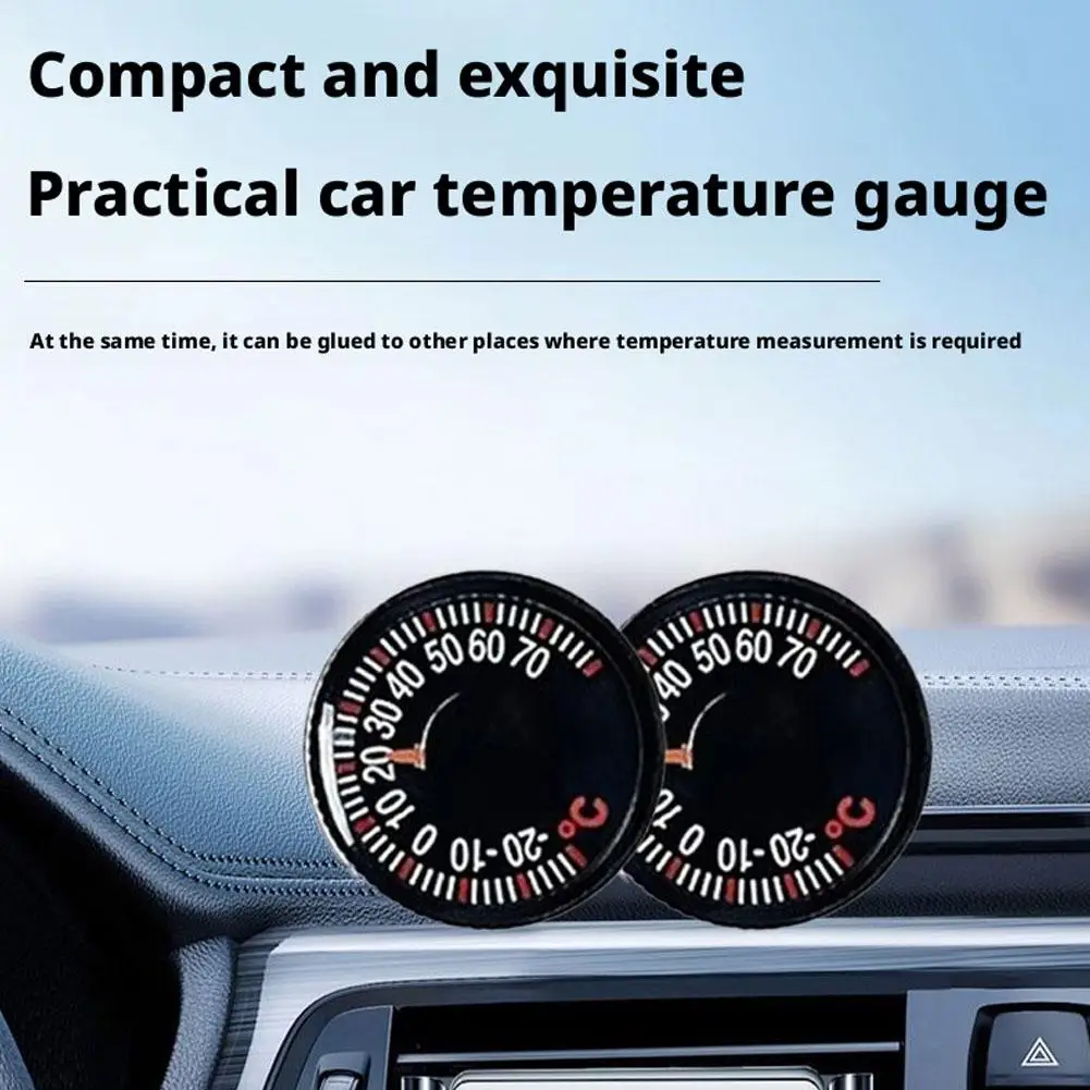 Car Temperature Thermometer 20mm Mini Thermometers Waterproof Tester for Home Outdoor Car House Temperature Easy to Install