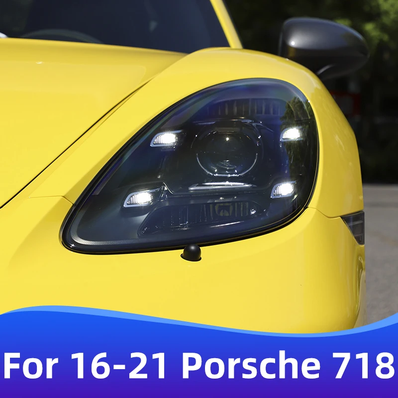 

Автомобильные фары для Porsche 718 Cayman, фары Boxster 2016-2023, улучшенный стиль светодиодный PLDS, матричные фары, подключи и работай