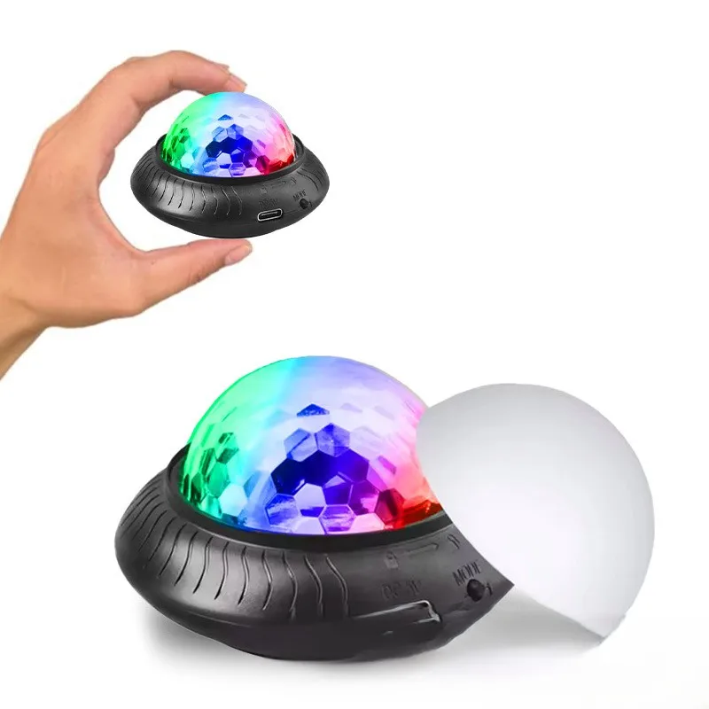 Boule magique Disco Rechargeable, éclairage de scène, atmosphère rotative colorée, Flash, changement de couleur, Projection, veilleuse