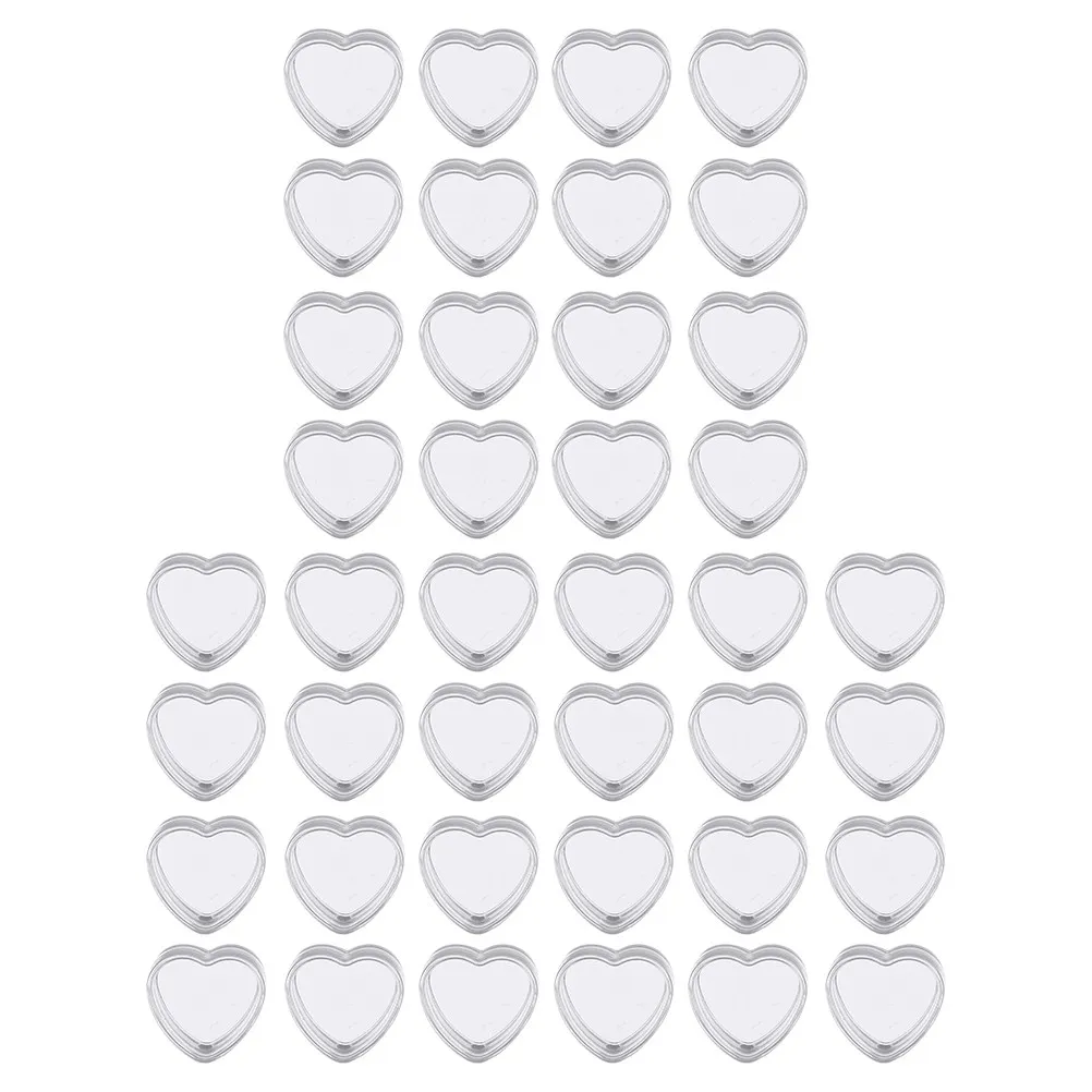 

50 шт. 4G Пустые баночки в форме сердца, премиум-класса, пластиковые контейнеры для крема, для путешествий, образцов уходовой косметики, теней для век, бальзама для губ