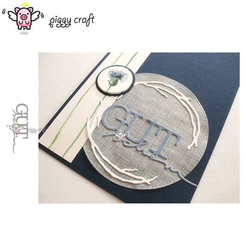 قوالب تقطيع معدنية على شكل خنزير كرافت قالب قوالب ألماني بأحرف قصاصات ورقية قالب سكين حرفي قالب استنسل لكمة الشفرة #1