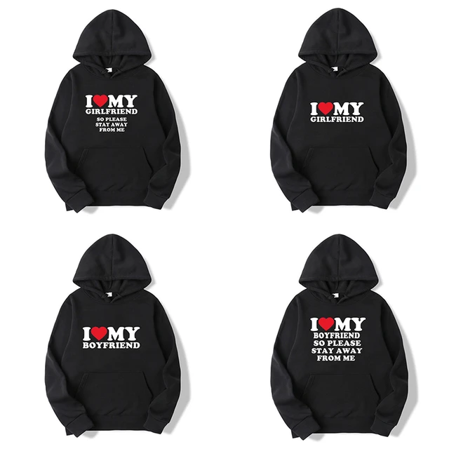 Couple Sets I Love My Boyfriend Print Men Hoodies Sweatpants 2PCS Suits Women Tracksuit Sweatshirts and Joggers Lover Sets AliExpress