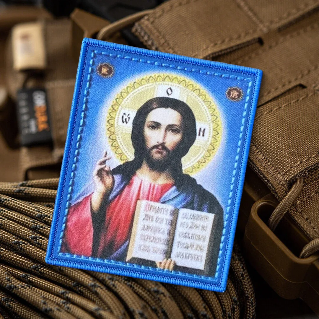 Parche táctico Jesucristo con velcro – Insignia moral para mochila - imagen 5