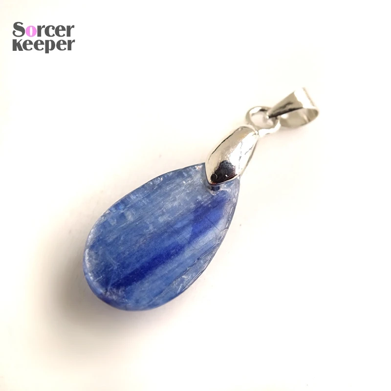 1Pcs Genuine Natural Kyanite Gems Stone Fashion Ladies Crystal Pendant for DIY Making Charm Necklace Jewelry Accessories BO672