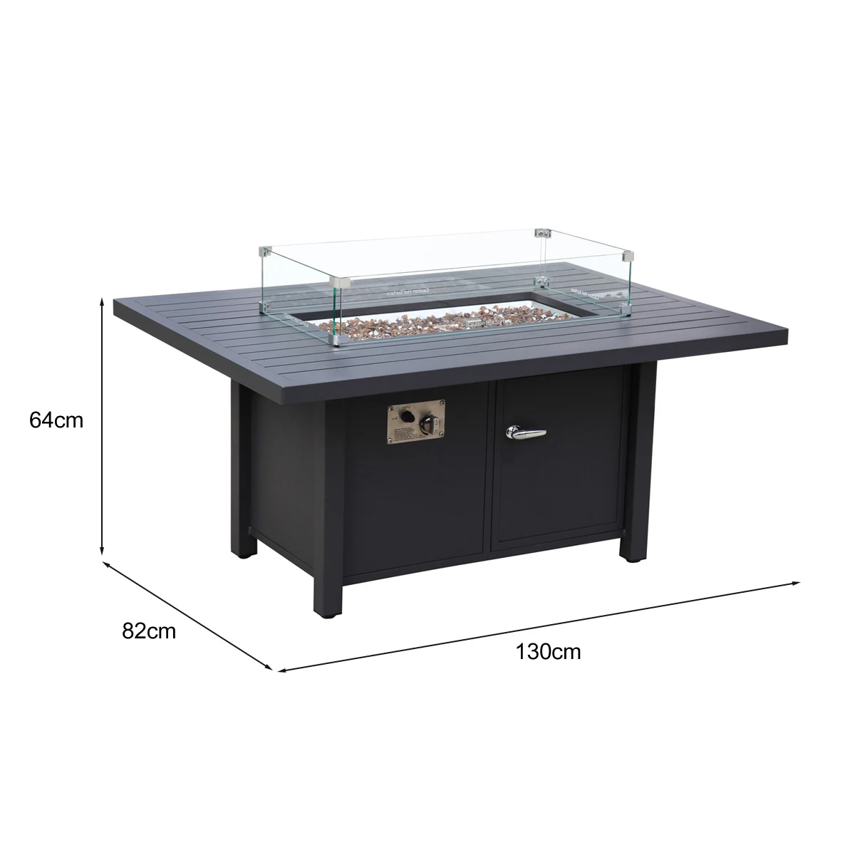 Commercial Fancy Outdoor Aluminum Fire Pits Table For Garden Hotel Contract Patio Heater Modern Exterior Furniture Decor