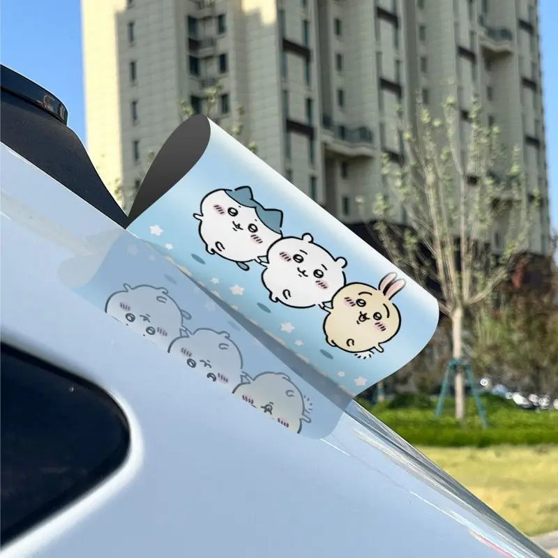 Car Decorative Stickers Kawaii Japan Anime Chiikawass Vehicle Mounted Washable Label Stickers Cartoon Car Rear Sticker Girl Gift