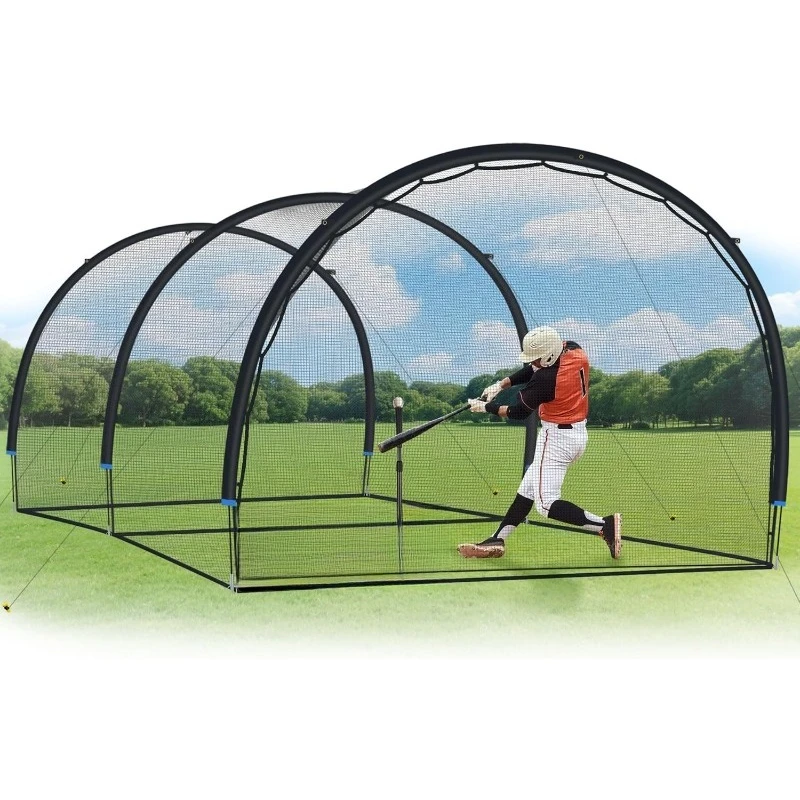 Baseball Batting Cage 13/20/30ft for Backyard, Baseball Training Equipment Netting Cages, Golf Softball Baseball Nets