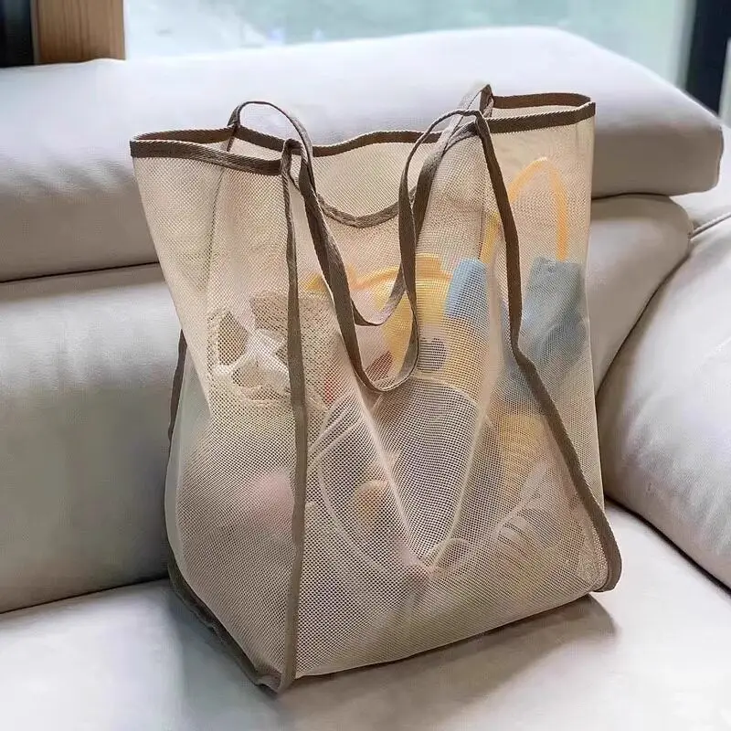 

Large Capacity Children's Beach Swimming Storage Bag Summer Beach Tot Bag Net Bag Tote Bag for Swimming at the Beach