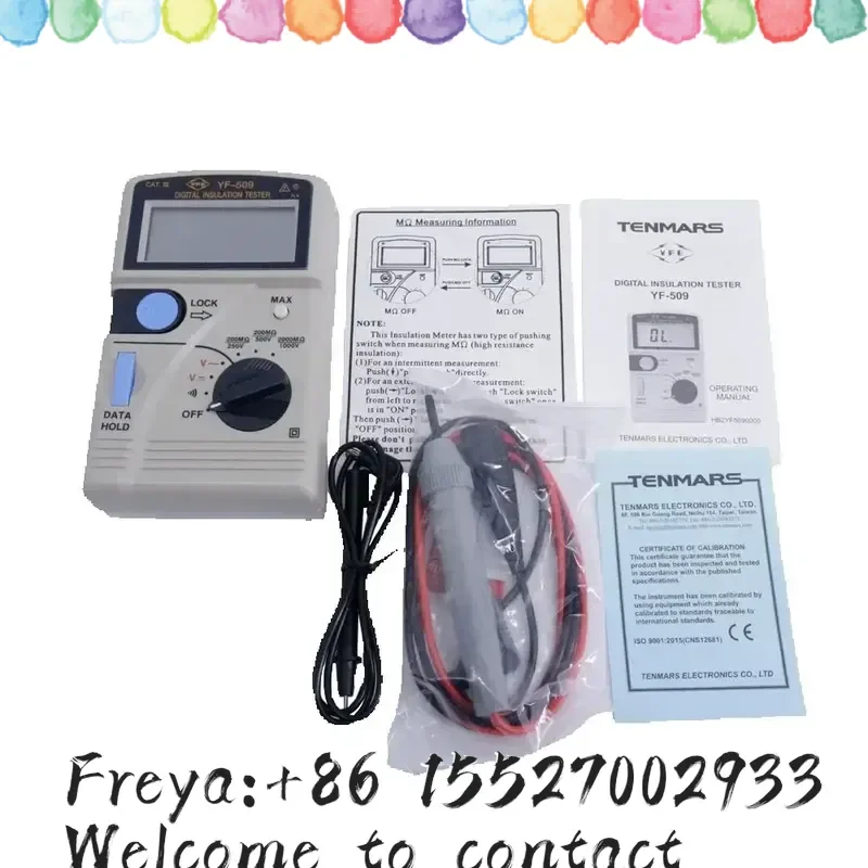 Tenmars YF-509 Ditigal Insulation Tester Range 0V to 1000V Ohm Gauge Resistance Meter