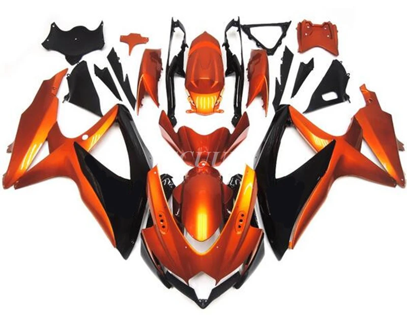 4Gifts New ABS Motorcycle Fairings Kit Fit For SUZUKI 600 750 K8 2008 2009 2010 08 09 10 Bodywork Set Custom Orange Black