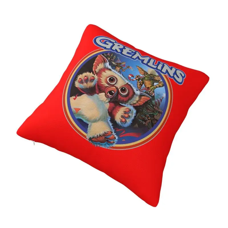 Custom Luxury Gremlinse 84 Cushion Cover Soft Gizmo 80s Movie Mogwai Monster Retro Sci Fi Pillow Case