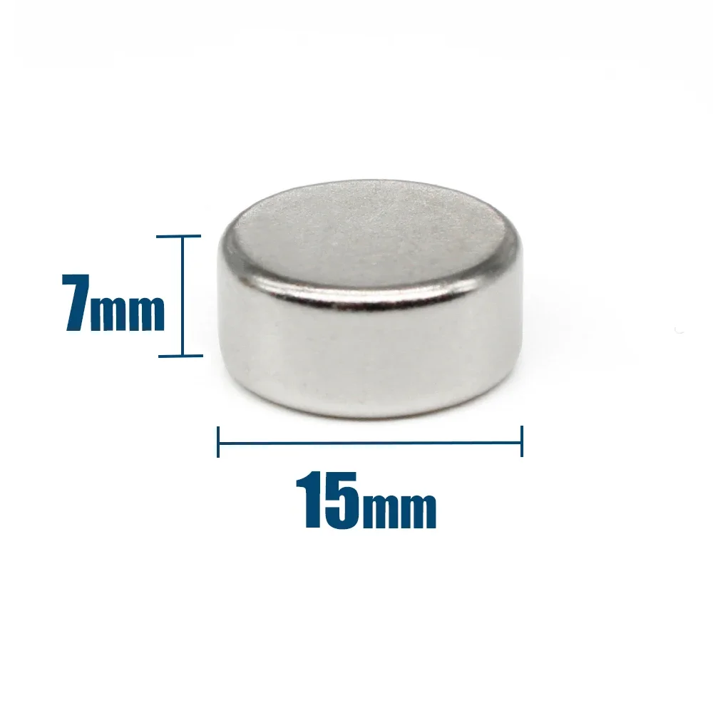 5/10/20PCS 15x7mm Circular Super Strong Neodymium Magnets Powerful N35 Fridge Magnet 15*7mm Fishing Magnet Magnetic Sheet