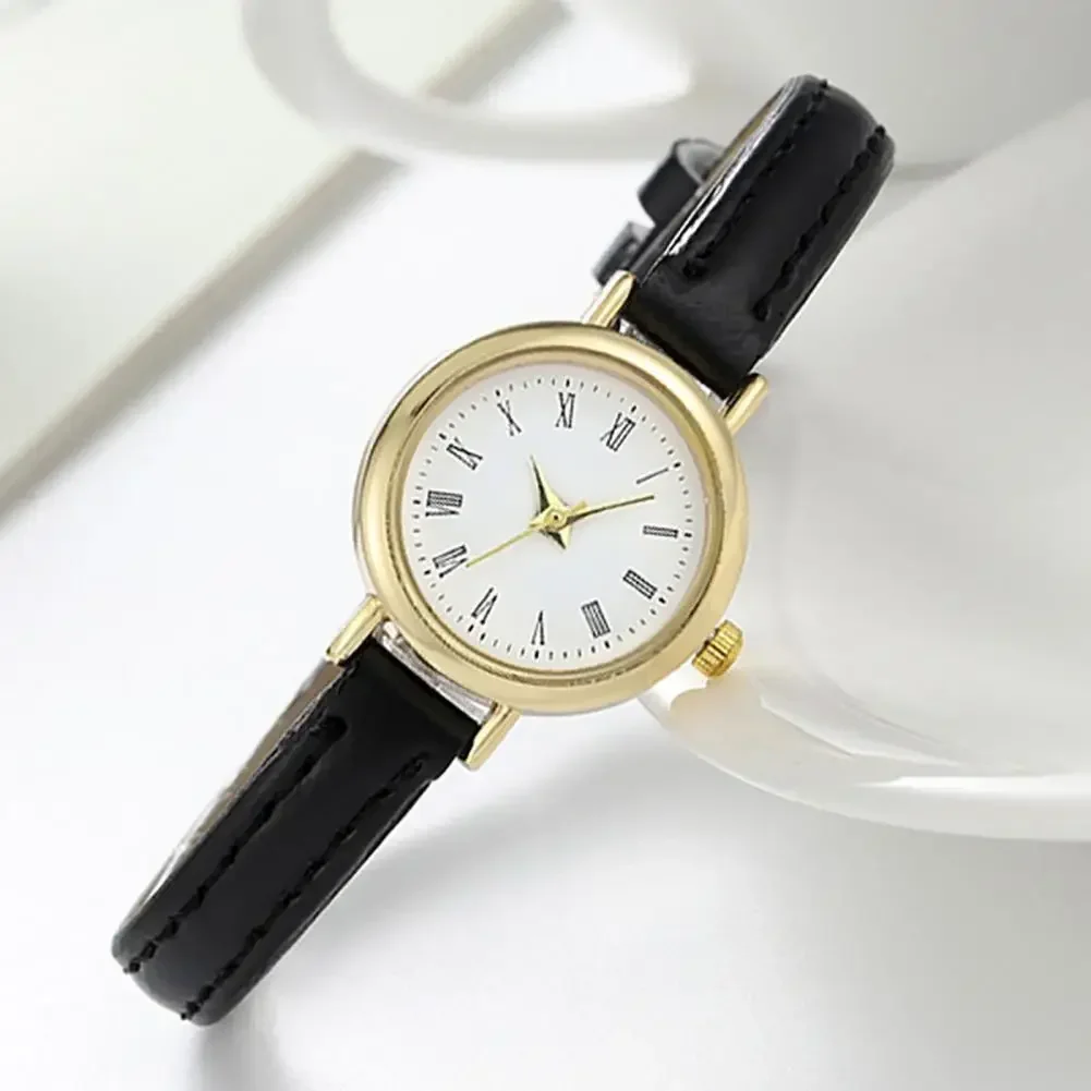 Lady Watch Accurate Thin Strap Delicate Vintage Ultra-small Dial Decoration Alloy Academy Style Quartz Watch Clothing Accessory