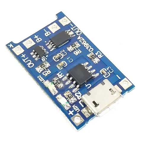 Type-c/Micro/Mini USB 5V 1A 18650 TP4056 Lithium Battery Charger Module Charging Board with Protection Dual Functions 1A Li-ion