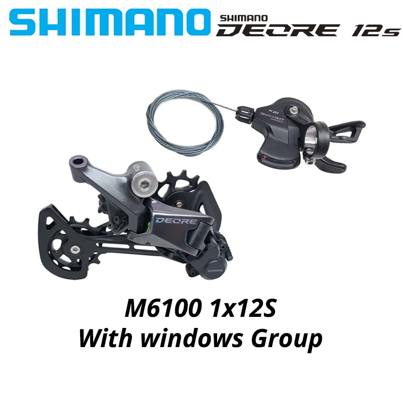 New Original SHIMANO DEORE Rear Derailleur RD-M6100-SGS SHADOW RD 1x12-speed RAPIDFIRE PLUS Right Shift Lever Clamp Band 12V 12S