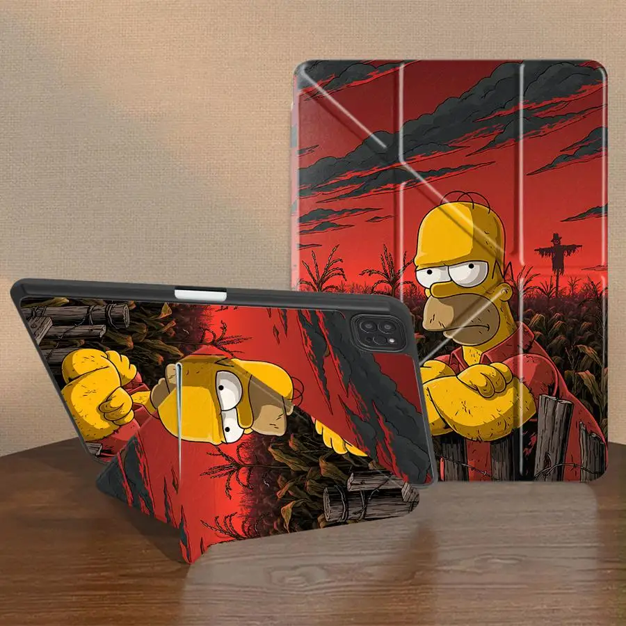 With Pen Slot Cover Tablet Case For iPad Mini 7 6 5 10th Gen Air 8 M2 M3 3 9th Pro M4 13 2025 2026 12th 11th S-Simpsons H-Homer