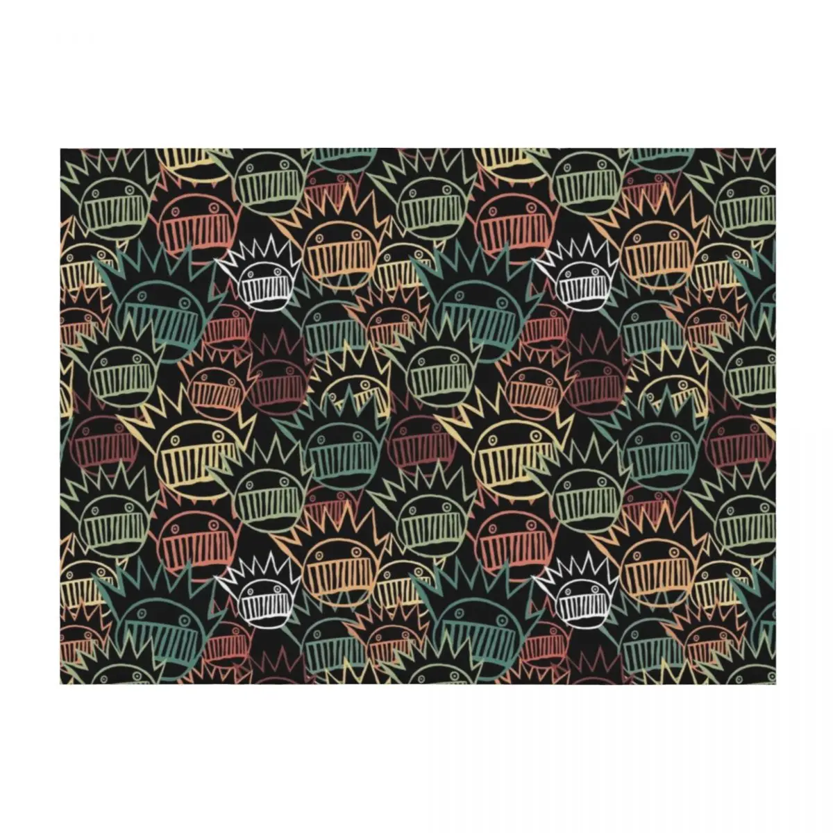 

Boognish pattern Throw Blanket Flannel Furrys Camping Luxury Throw Blankets