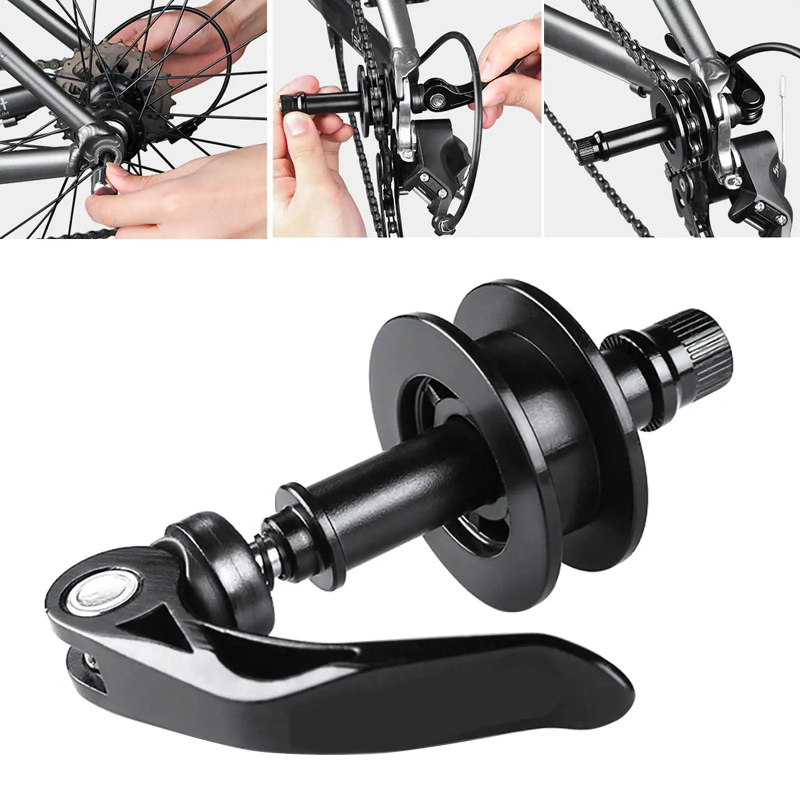 Bicycle Chain Fixer Holder Roller Bicycle Chain Tensioner Quick Release Lever Bicycle Chain Keeper Bike Dummy Hub Tensioner