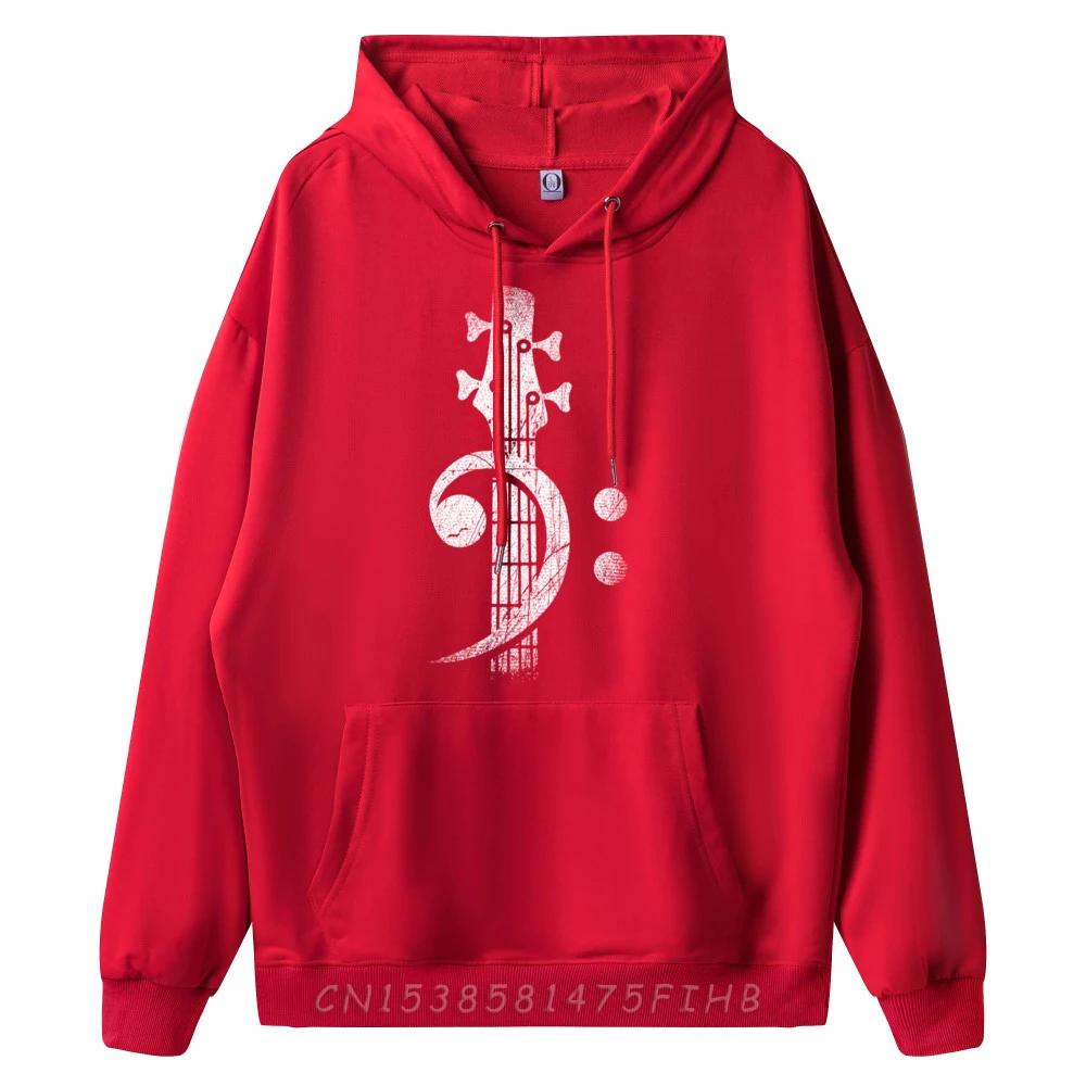 Bass Cleff Headstock Bass Guitar Plain Shirt SKIN-FRIENDLY Printed Hoodie New In Hoodies & Sweatshirts Long Sleeve