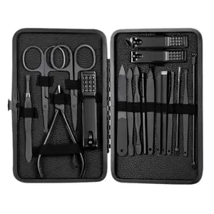 Nagel -Clipper -Set Edelstahl, Sideboard, Earpick, Pflegekit, Maniküre, Pediküre, Schere, Pinzetten, Nagelwerkzeuge, Cutter, 7 Stcs, 10 Stcs, 16 Stcs, 18pcs 8 Hauptverkäufe ER16 Pinzetten - №8