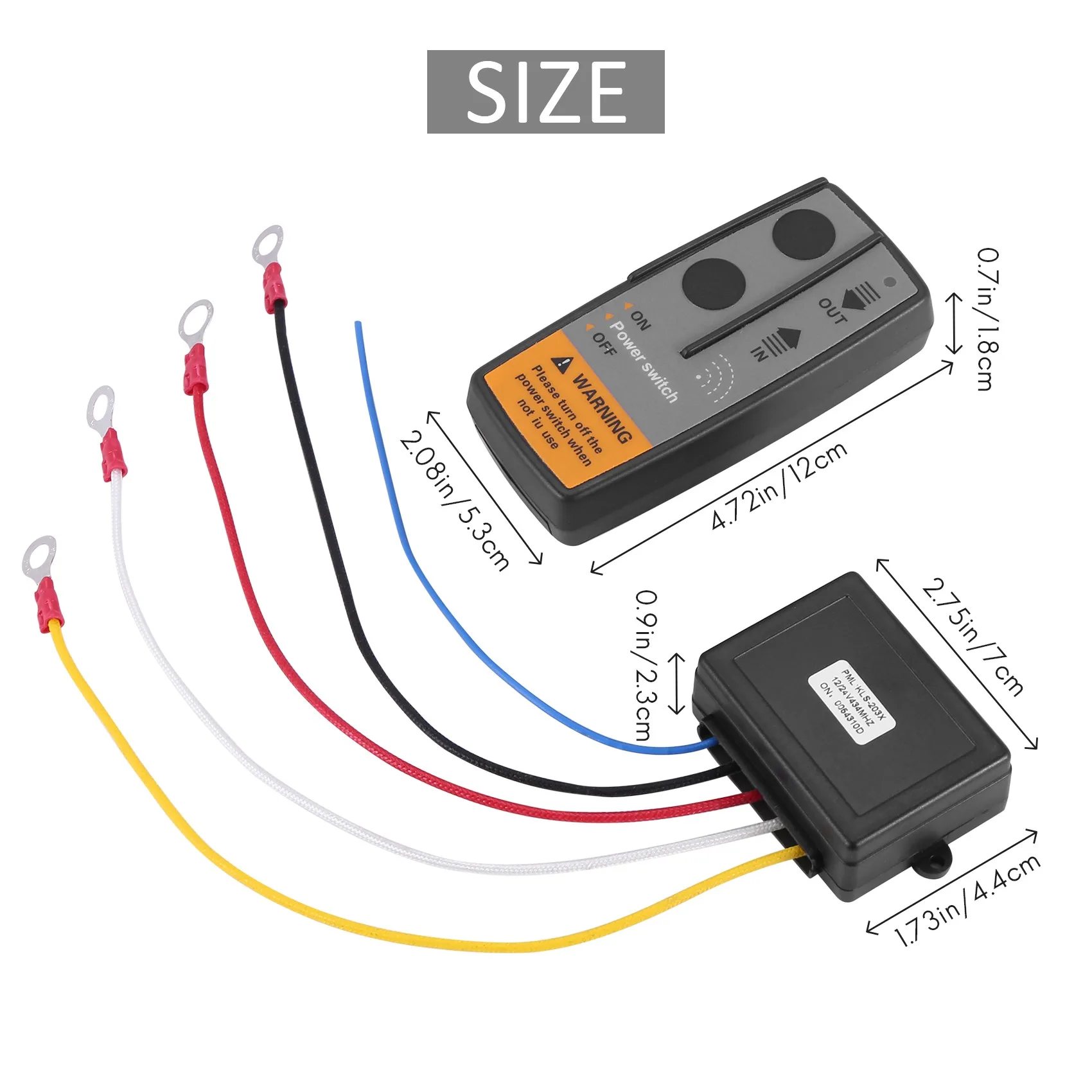 AU16-12V Wireless Winch Remote Control Kit Handset For Car ATV SUV UTV Universal