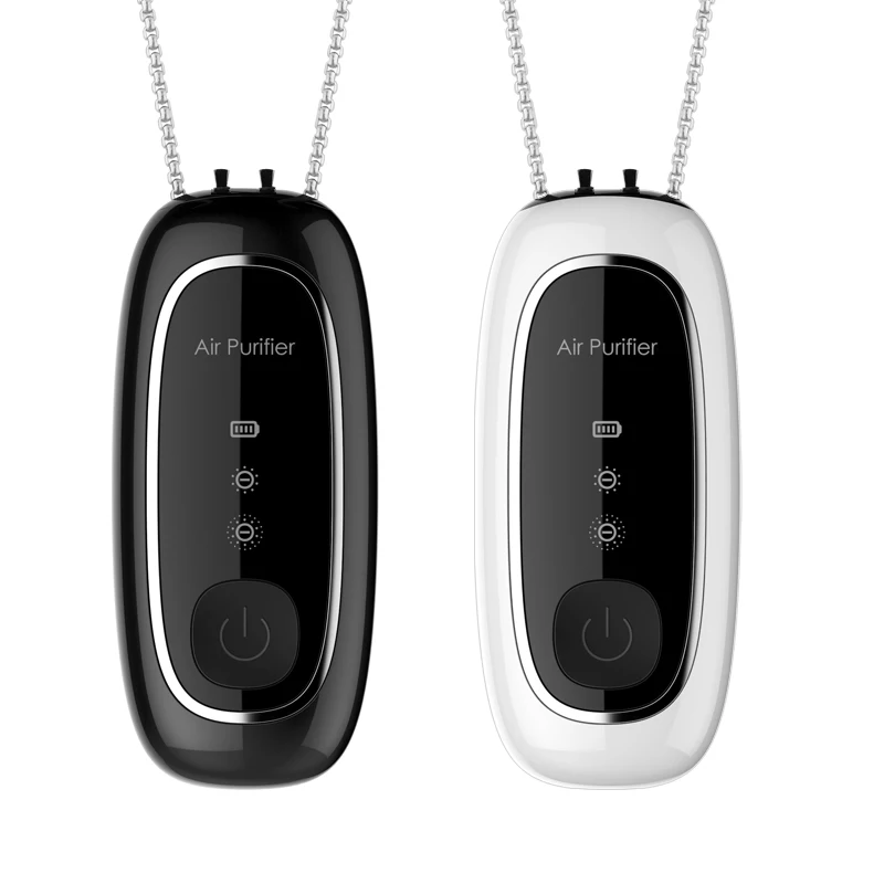 Wearable Mini Portable Outdoor Car Negative Ion Air Purifier Necklace with Ozone Plasma Technology