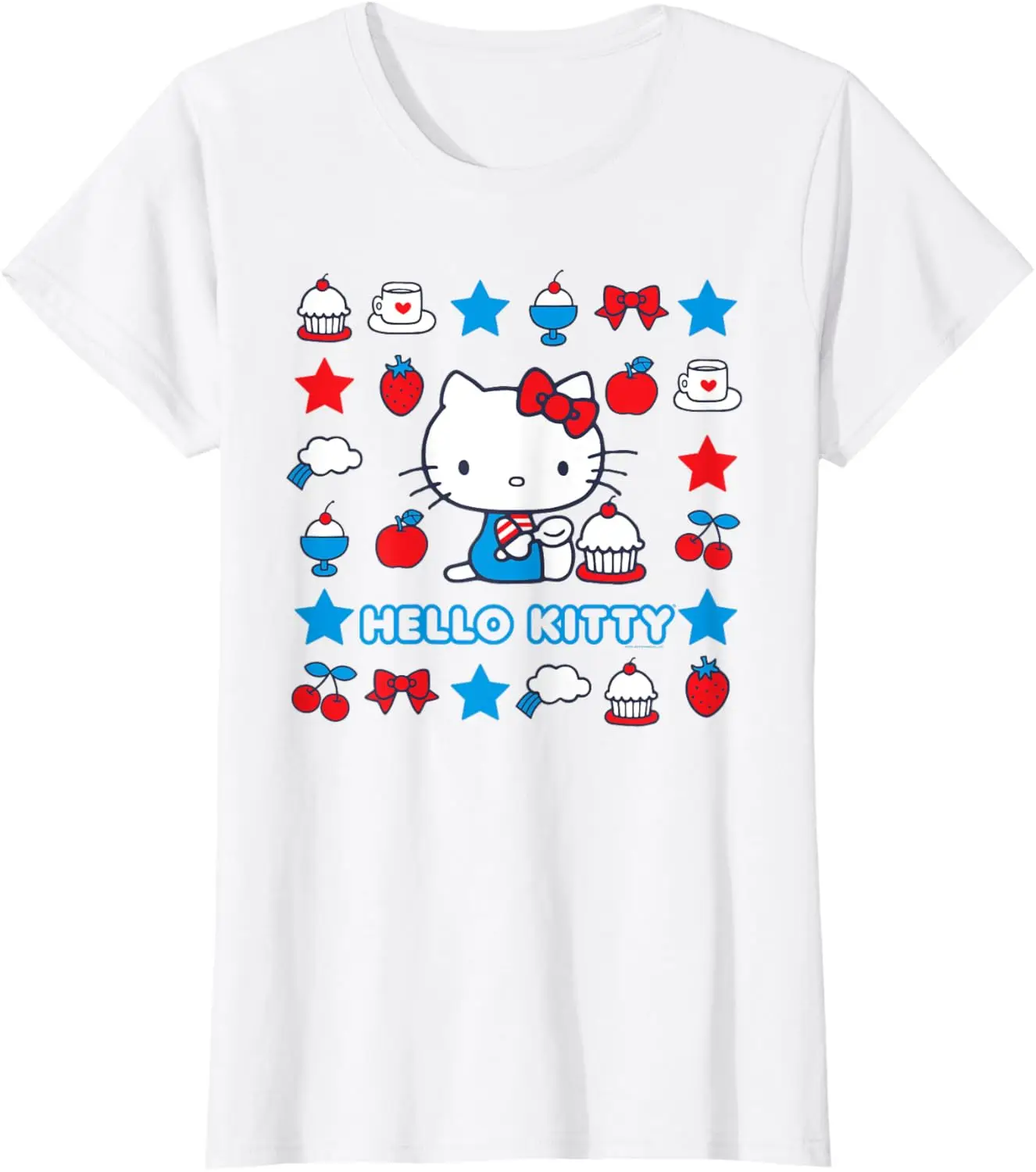 

Хлопковая футболка с принтом Sanrio Hellokitty, милая футболка с героями мультфильмов, летняя женская повседневная домашняя одежда, повседневный топ для отпуска