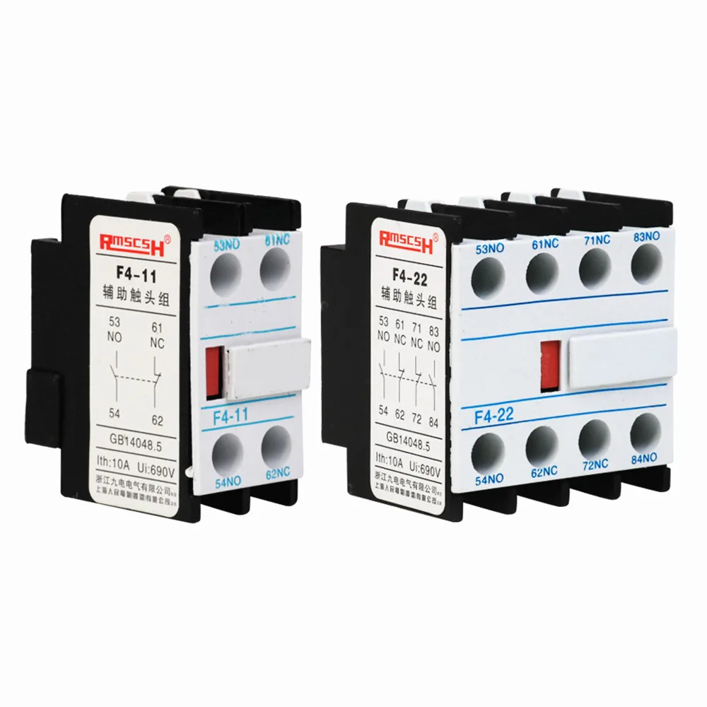 LA1-DN22 LA1-DN11 F4-22 F4-11 Contactor block Auxiliary The auxiliary contact for CJX2 LC1-D AC Contactor 4 Poles