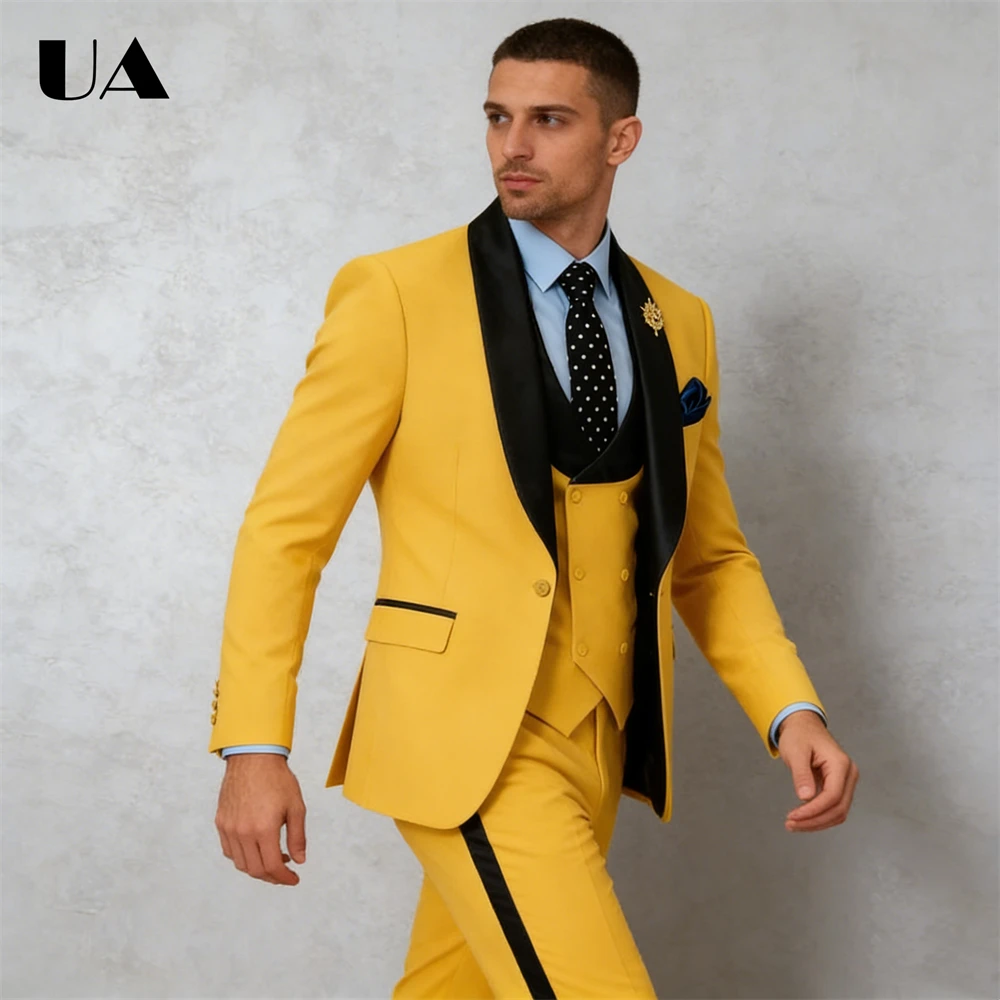 

Prevalent 3-Piece Suit Set for Men, Jacket + Vest + Pants Formal Occasion Suit Attire for Men Plus Size Tailored Tuxedo