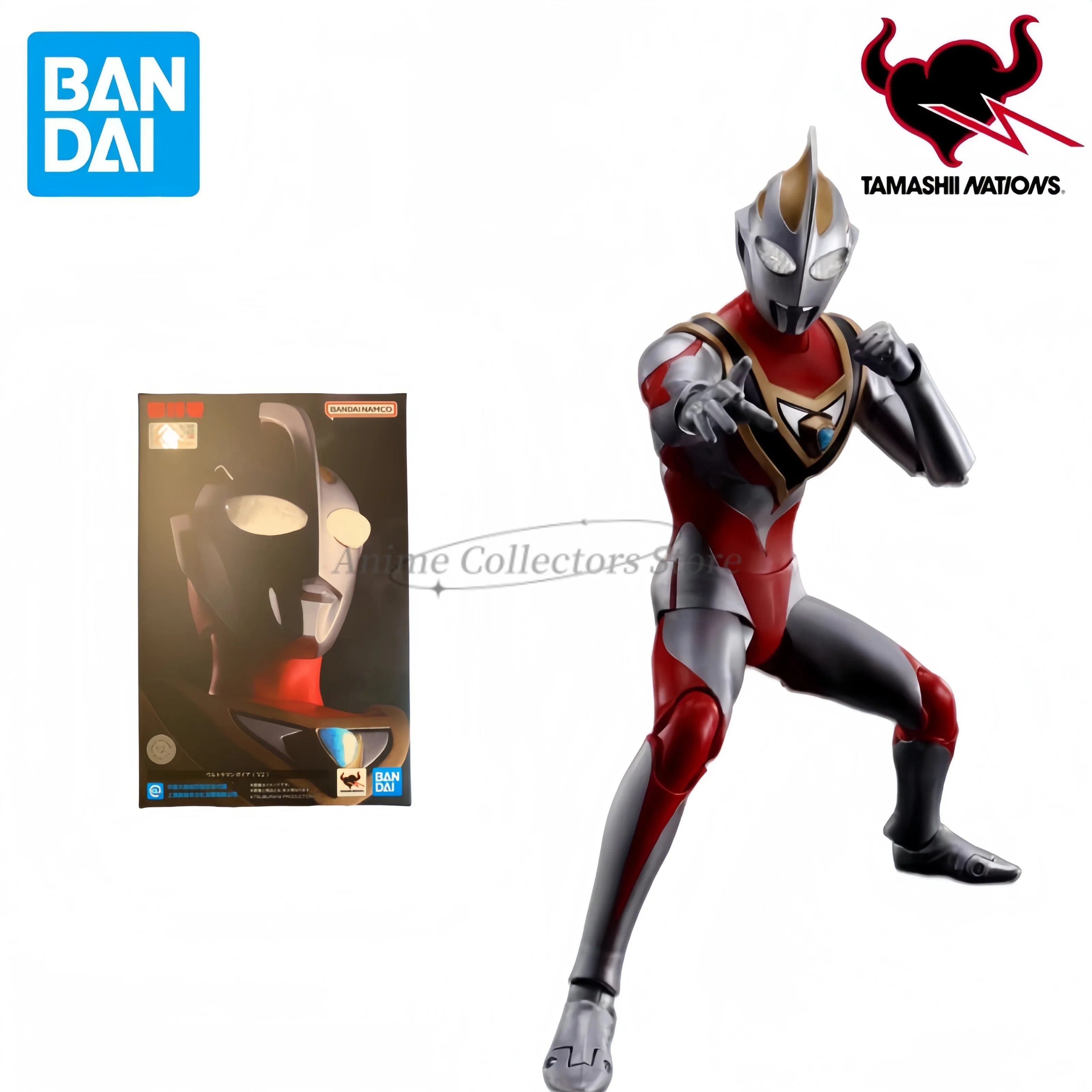 

Spot Bandai S.H.Figuarts Ultraman Gaia V2 Real Bone Sculpture New Anime Character Model Toy Movable Collection Doll Gift