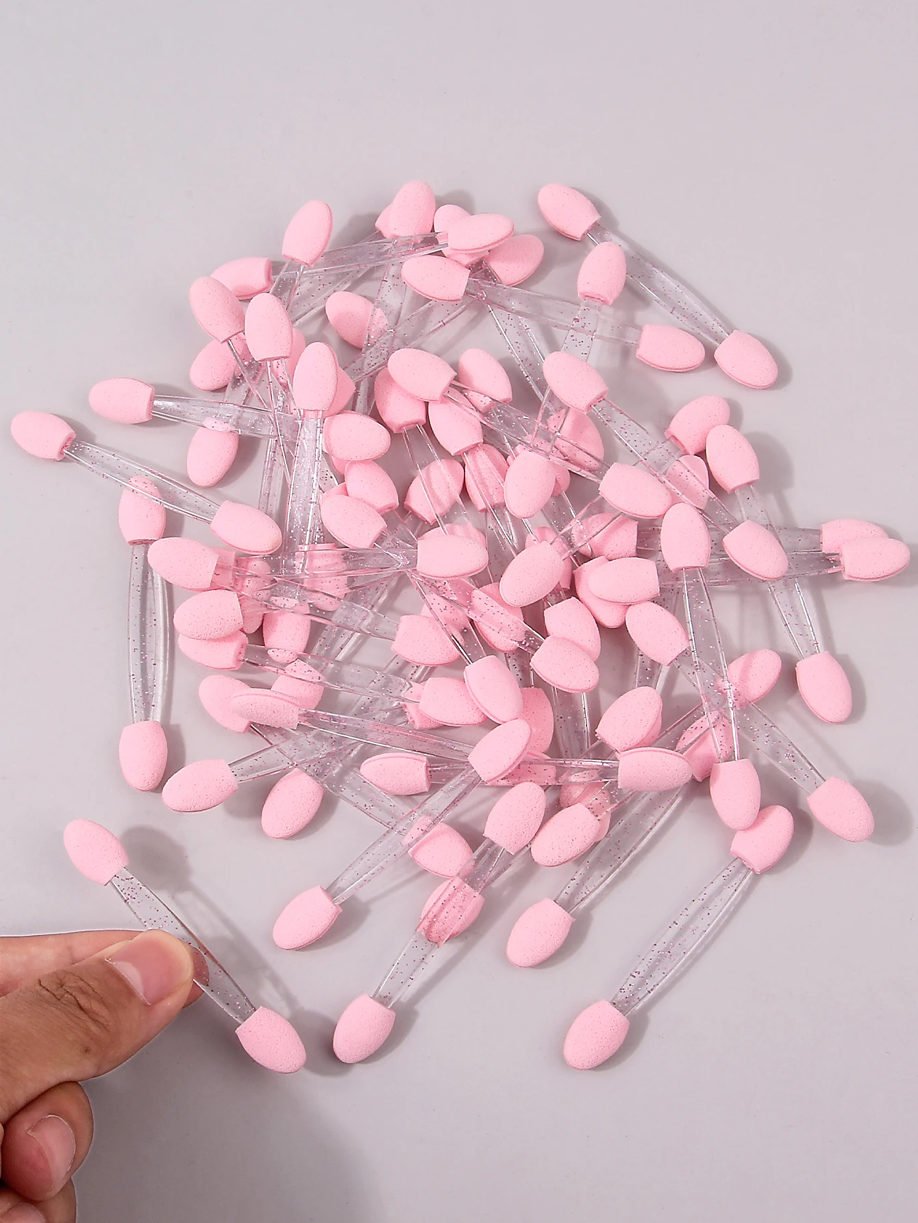 10/20/50/100PCS多機能双頭スポンジアイメイクブラシは、ネイルの汚れや汚れツールとしても使用できます。