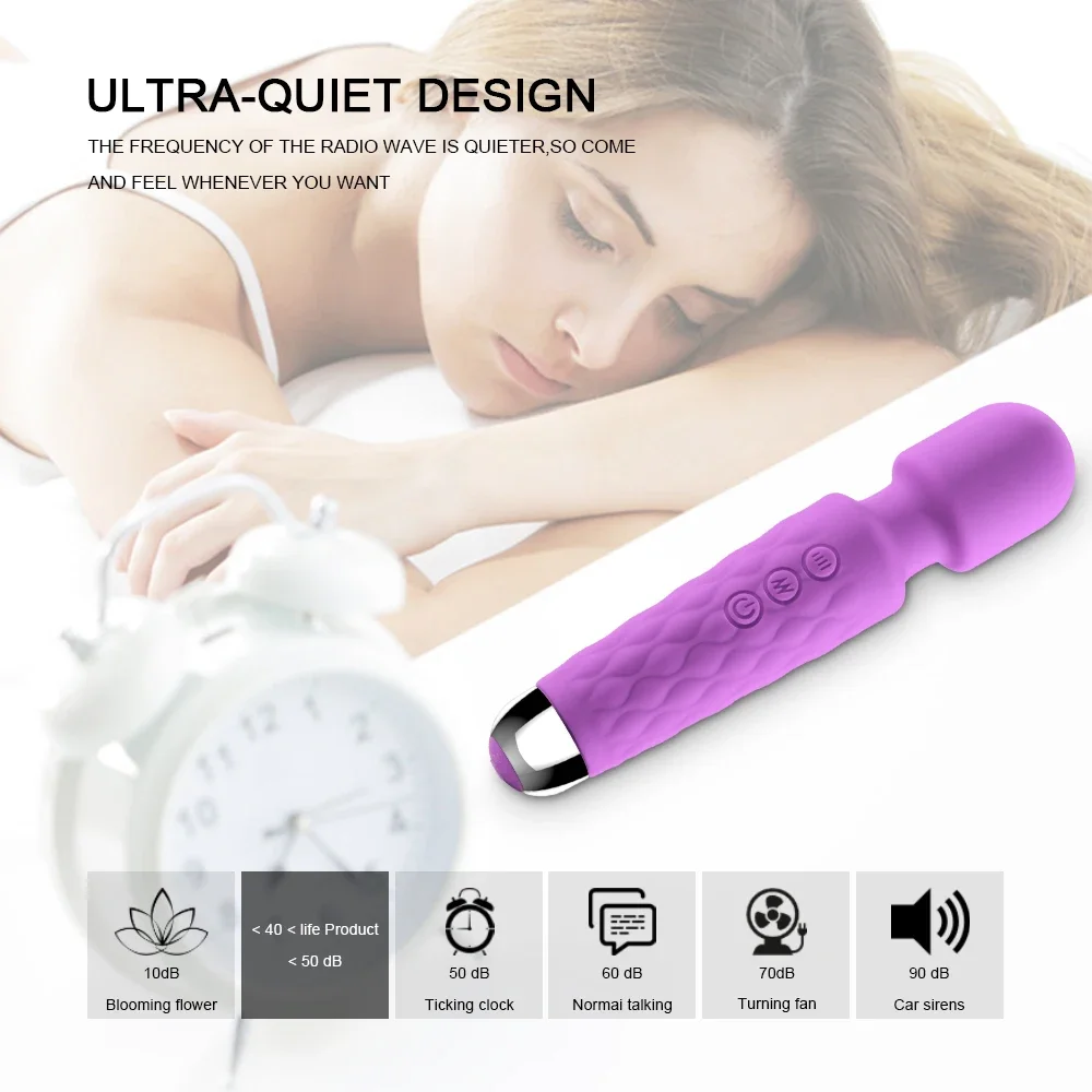 Powerful Oral Clit Vibrators for Women 20 Moeds AV Magic Wand USB Charge 8 Speeds G Spot Massage Adult Sex Toys For Woman 18+