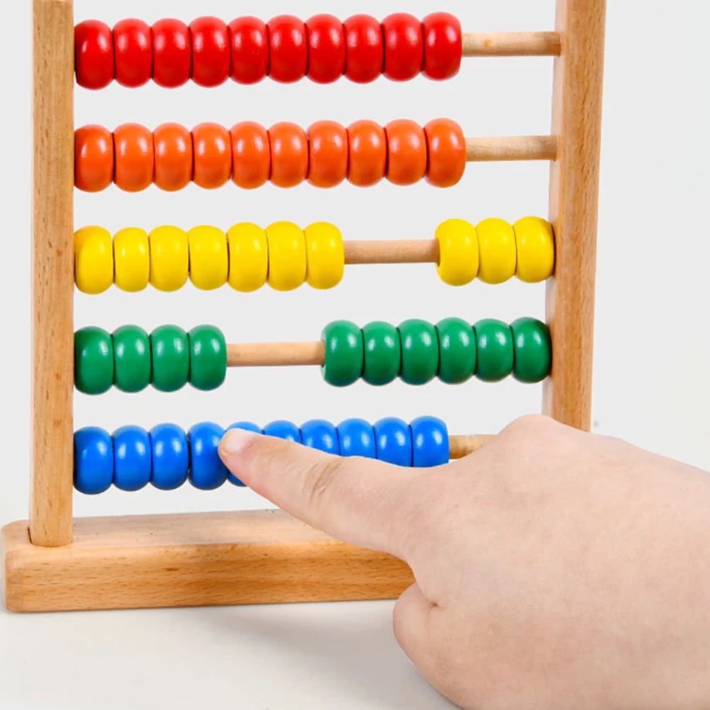 

1pc Wooden Abacus Stand Rack Teaching Aids Kids Tools School Supplies Arithmetic Toy Early Education Math Counting Beads Logical