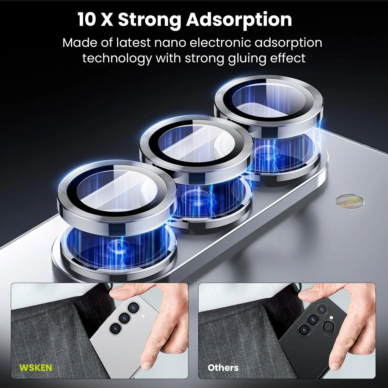 3 szt. Metalowy pierścień ochronny aparatu do Samsung Z Fold 4 5 6 Folia obiektywu z tyłu Szkło hartowane