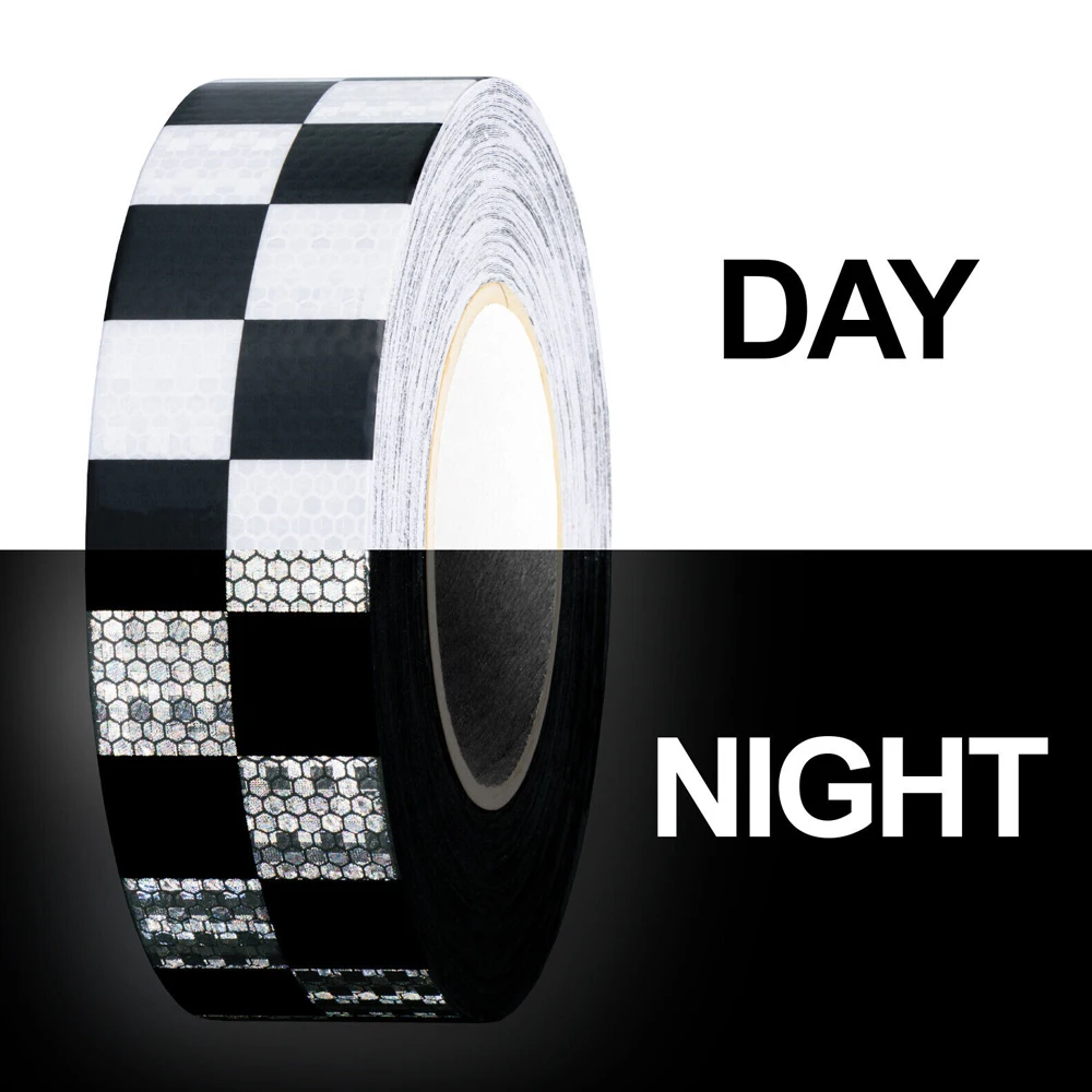 Reflective Sign Tape Warning Safety Sticker For Car Bumper Trunk Reflector Hazard Tape Accessories