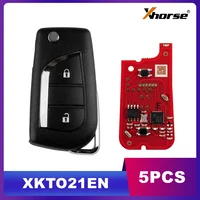 Xhorse XKTO21EN llave remota de cable de segunda generación para Toyota versión actualizada de 2 botones de XKTO01EN 5 unids/lote
